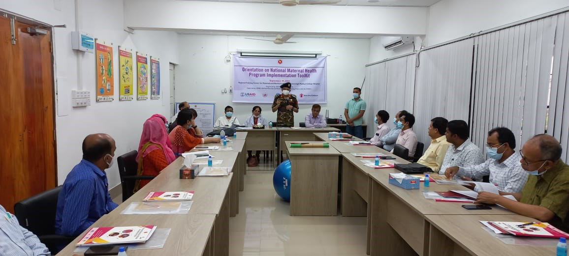 Brig Gen Md Golam Kibria, Director, Mymensingh Medical College Hospital, Launching Orientation on National Materanal Health Program Implementation ToolKit  on September 20, 2022.  Organized By DGHS & DGFP, MOHFW